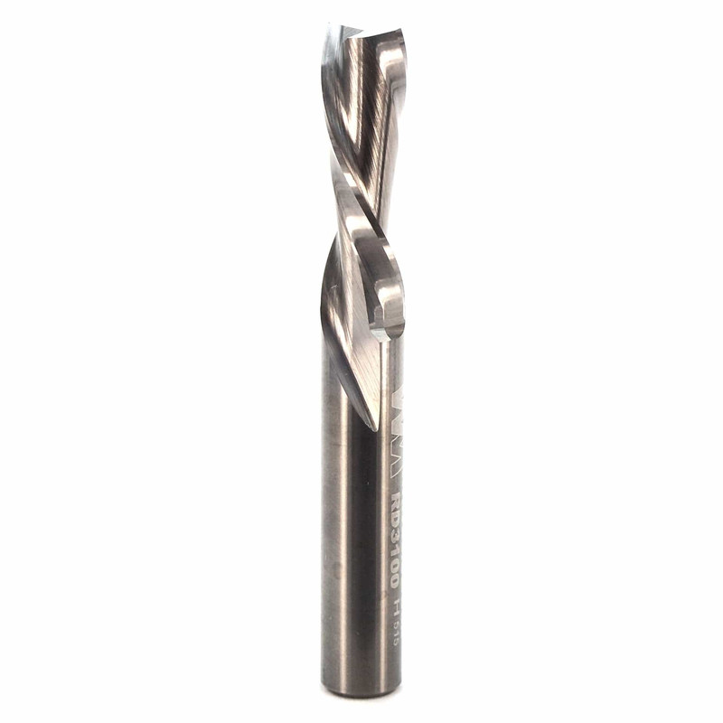 Standard Double Flute Spiral Router Bit - 5/16" SH - Types:Downcut Spiral Bit - Diameter:5/16" - Cutting Length:1"